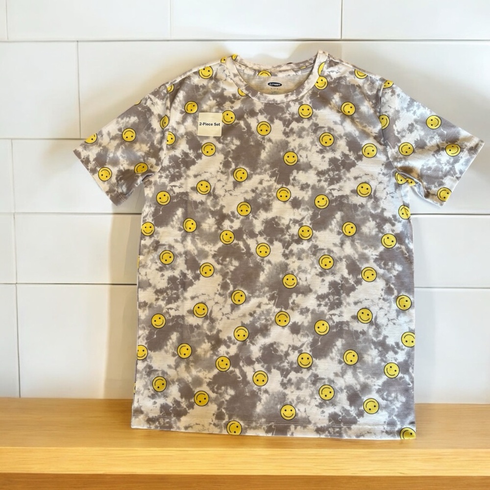 🆕 Old Navy Boys Smiley Yellow 2-Piece PJ Set Size XL(14-16) - Picture 8 of 8